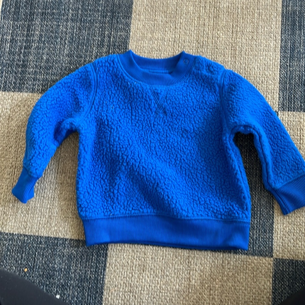 Cat & Jack Blue baby fleece sweatshirt
